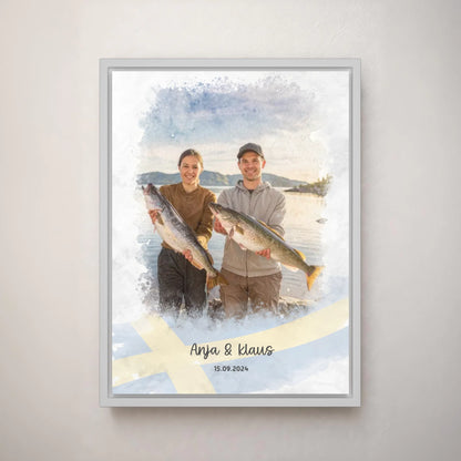 Personalized canvas - Fishing Sweden