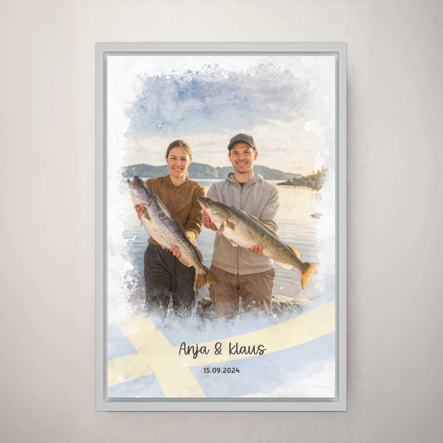 Personalized canvas - Fishing Sweden