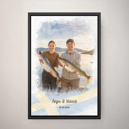 Personalized canvas - Fishing Sweden