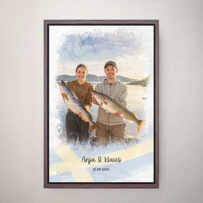 Personalized canvas - Fishing Sweden