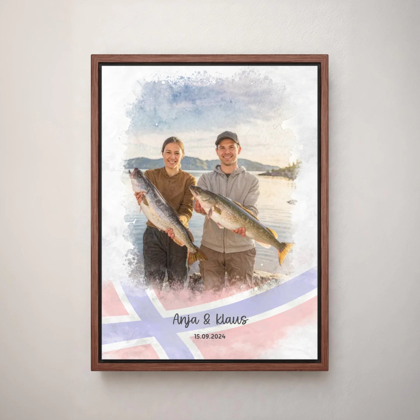 Personalized canvas - Fishing Norway