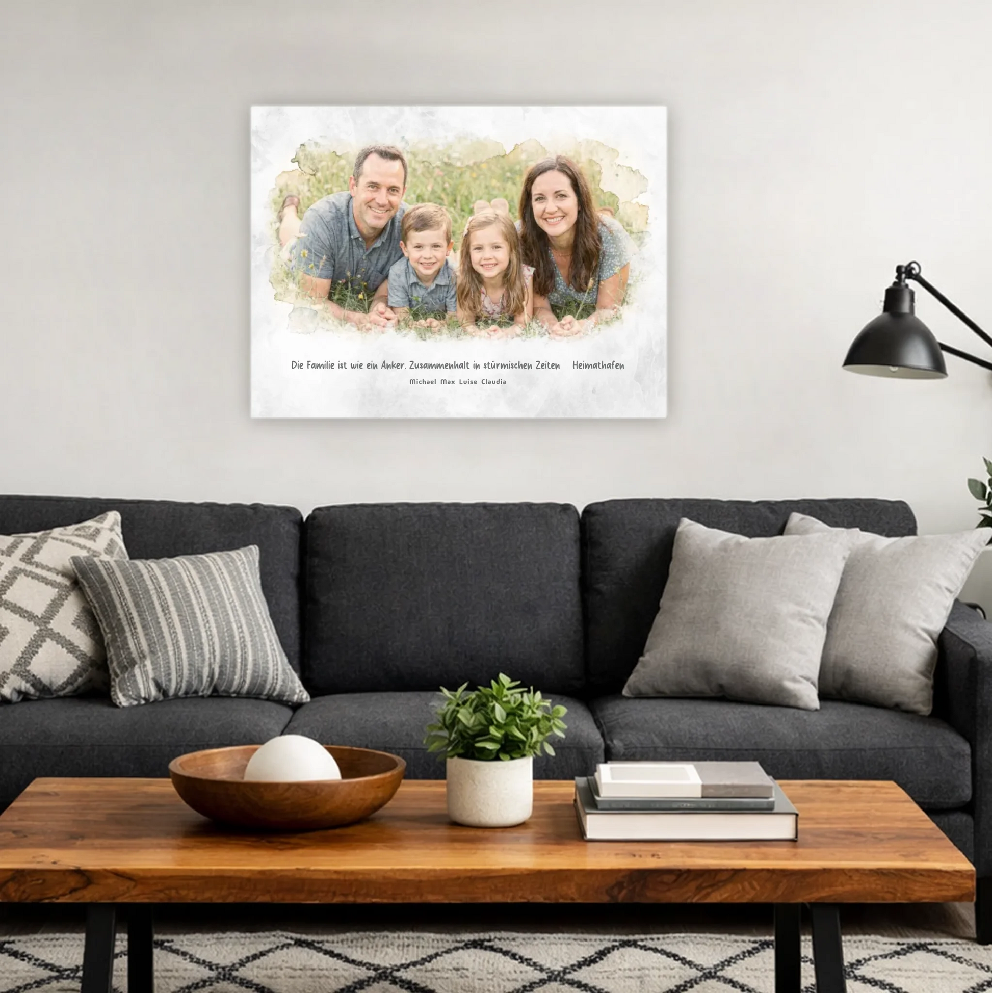 Personalisierbare Leinwand Familie