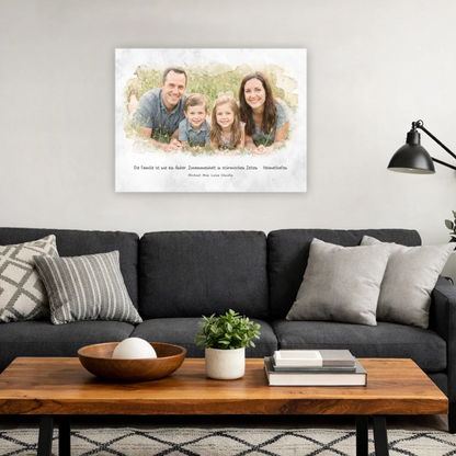 Personalisierbare Leinwand Familie
