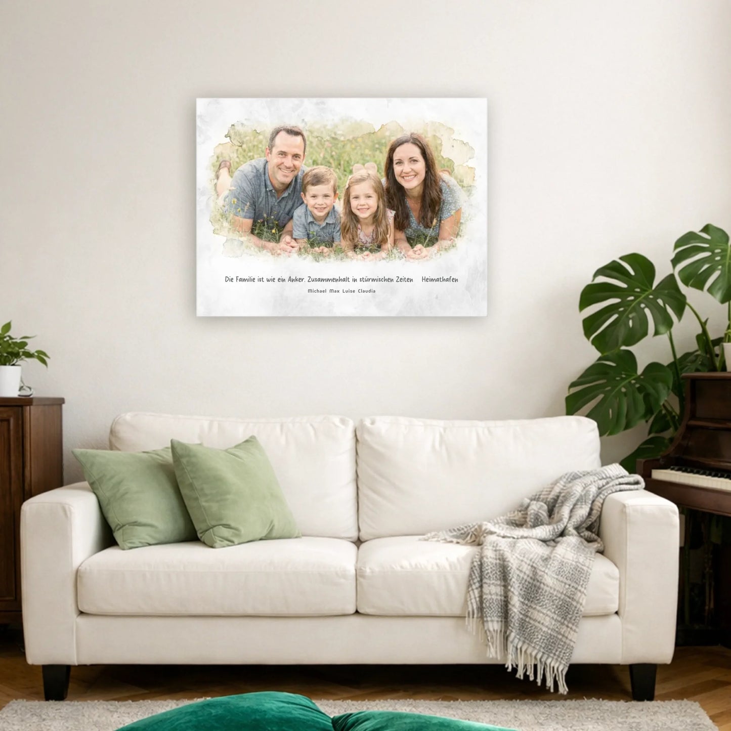 Personalisierbare Leinwand Familie