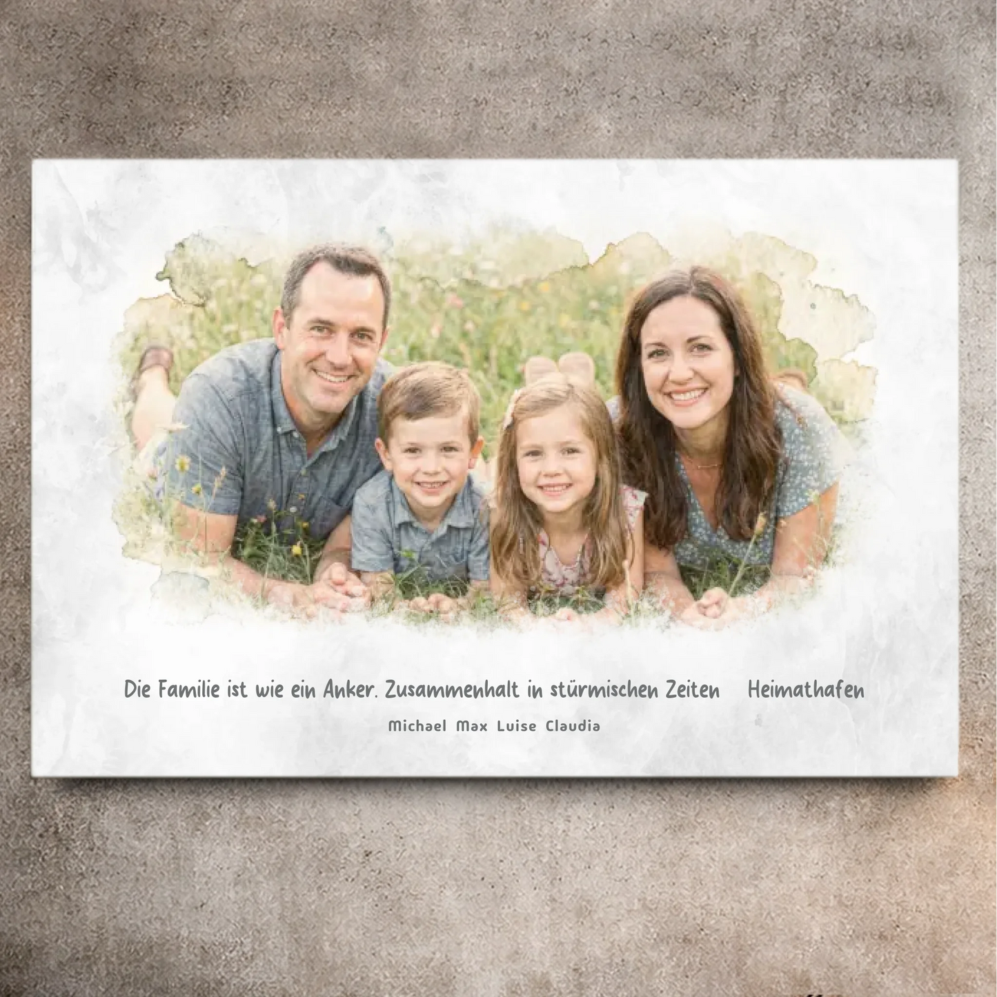 Personalisierbare Leinwand Familie