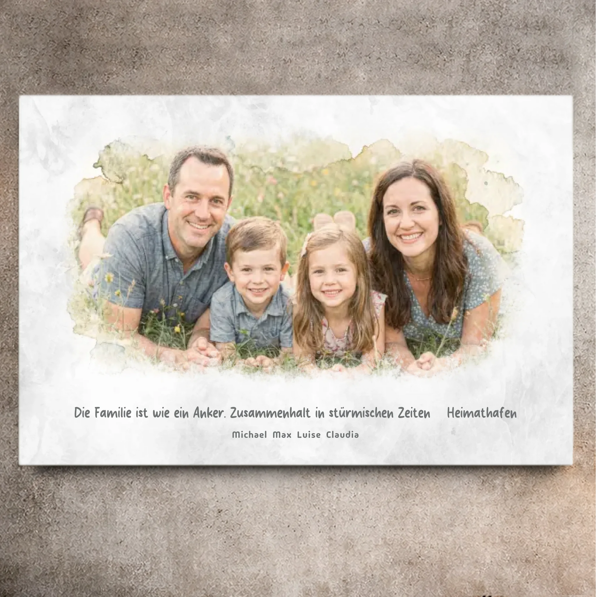 Personalisierbare Leinwand Familie