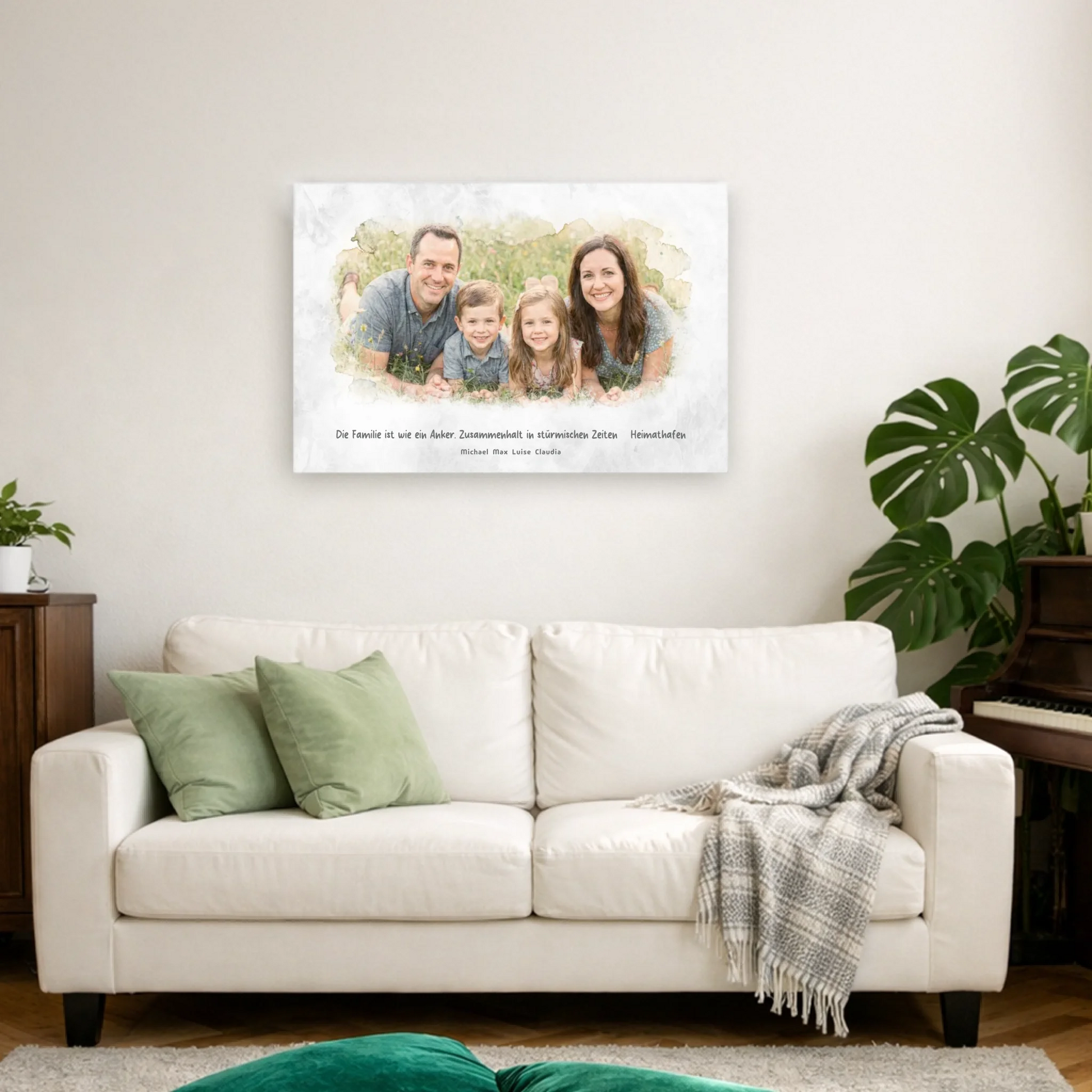 Personalisierbare Leinwand Familie