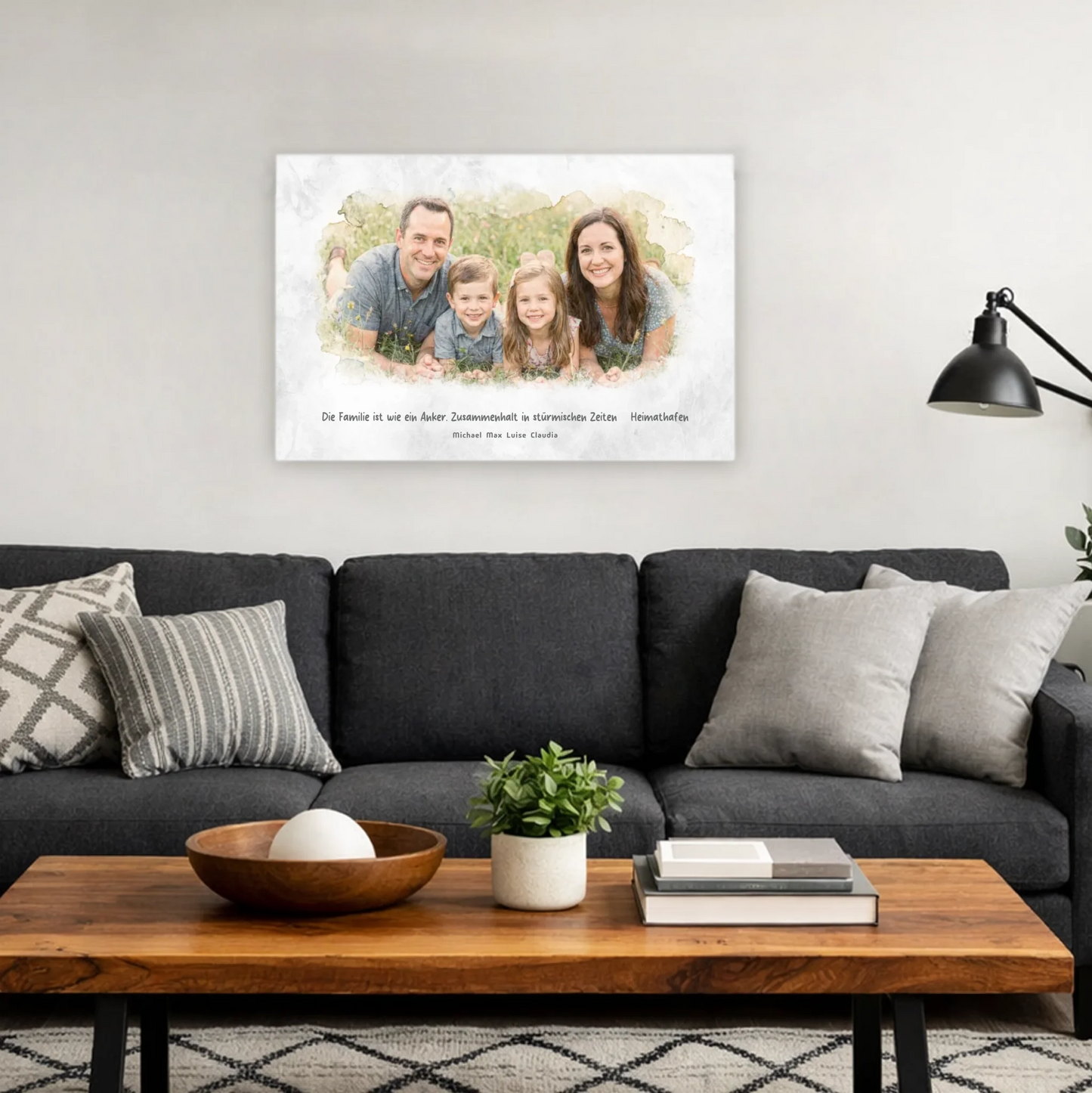Personalisierbare Leinwand Familie