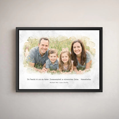 Personalized canvas - your family photo as a work of art
