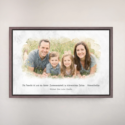Personalized canvas - your family photo as a work of art