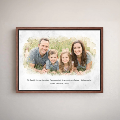 Personalized canvas - your family photo as a work of art