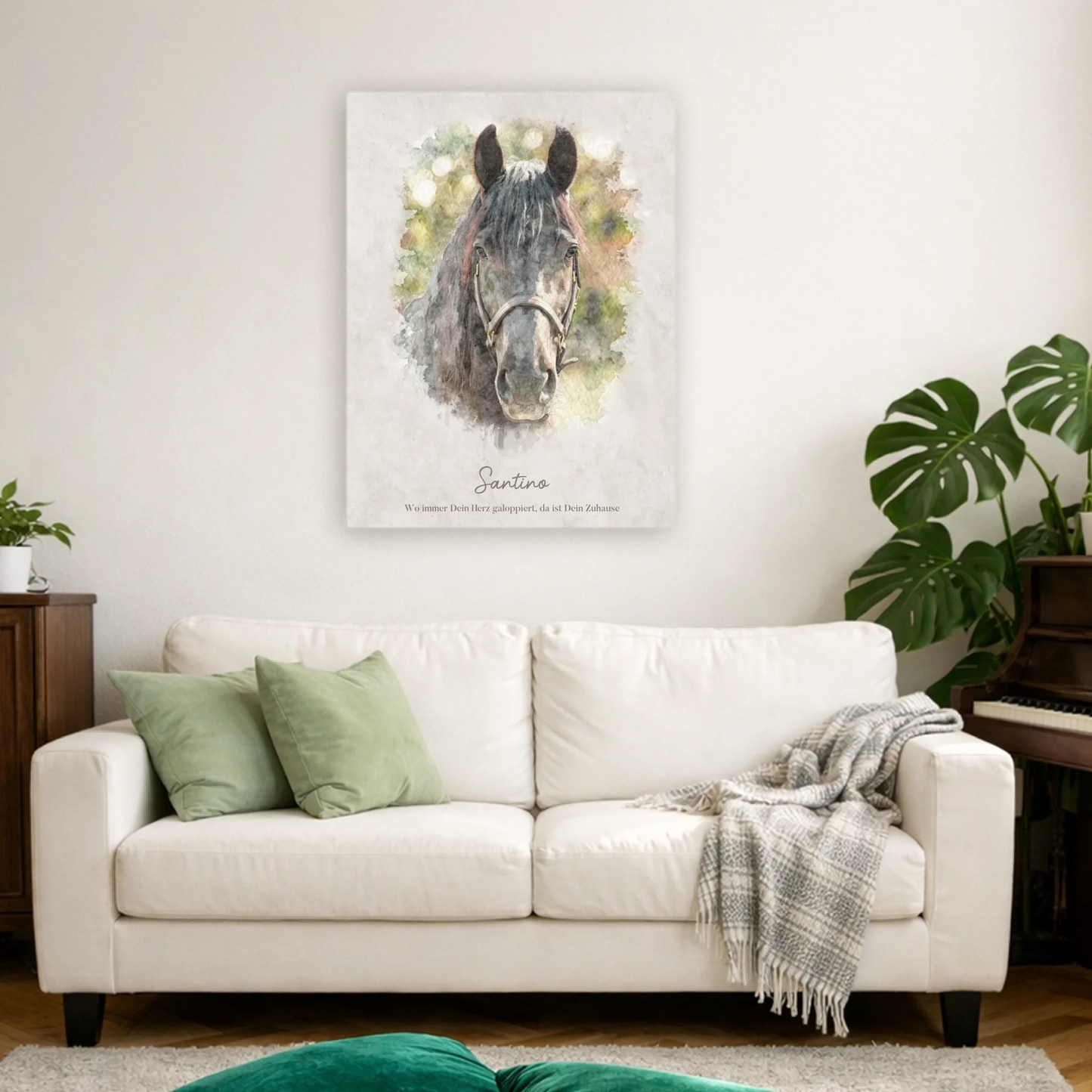 Personalisierbare Leinwand Pferd