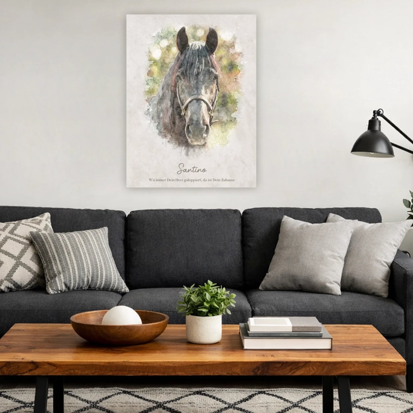 Personalisierbare Leinwand Pferd
