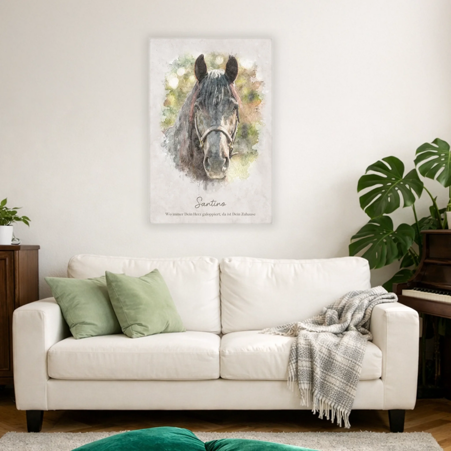 Personalisierbare Leinwand Pferd