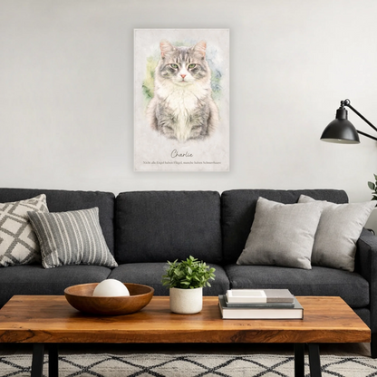 Personalisierbare Leinwand Katze