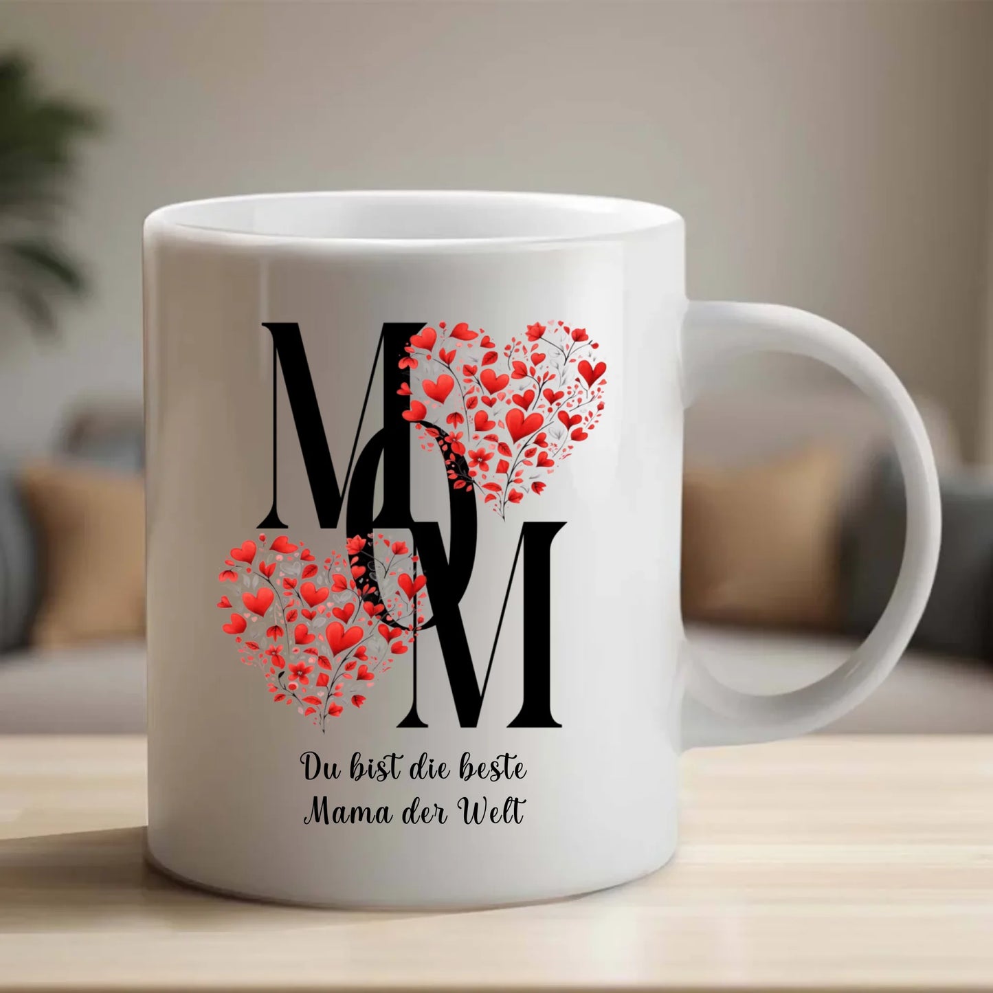 Tasse Kaffeebecher Herz personalisierbar