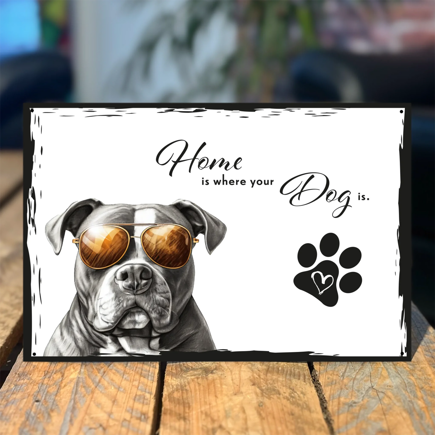 Hundeschild für Gartenzaun