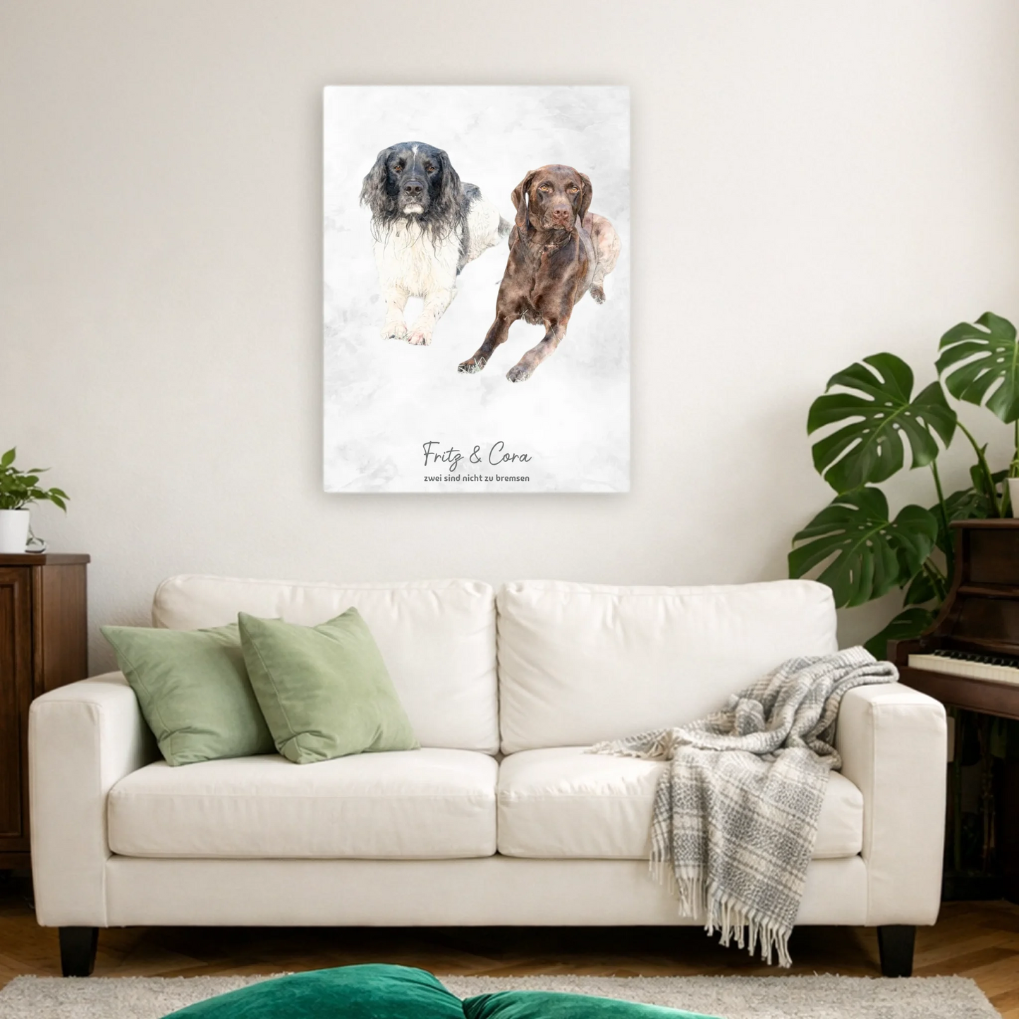 Personalisiertes Leinwand Bild im Aquarell-Syle