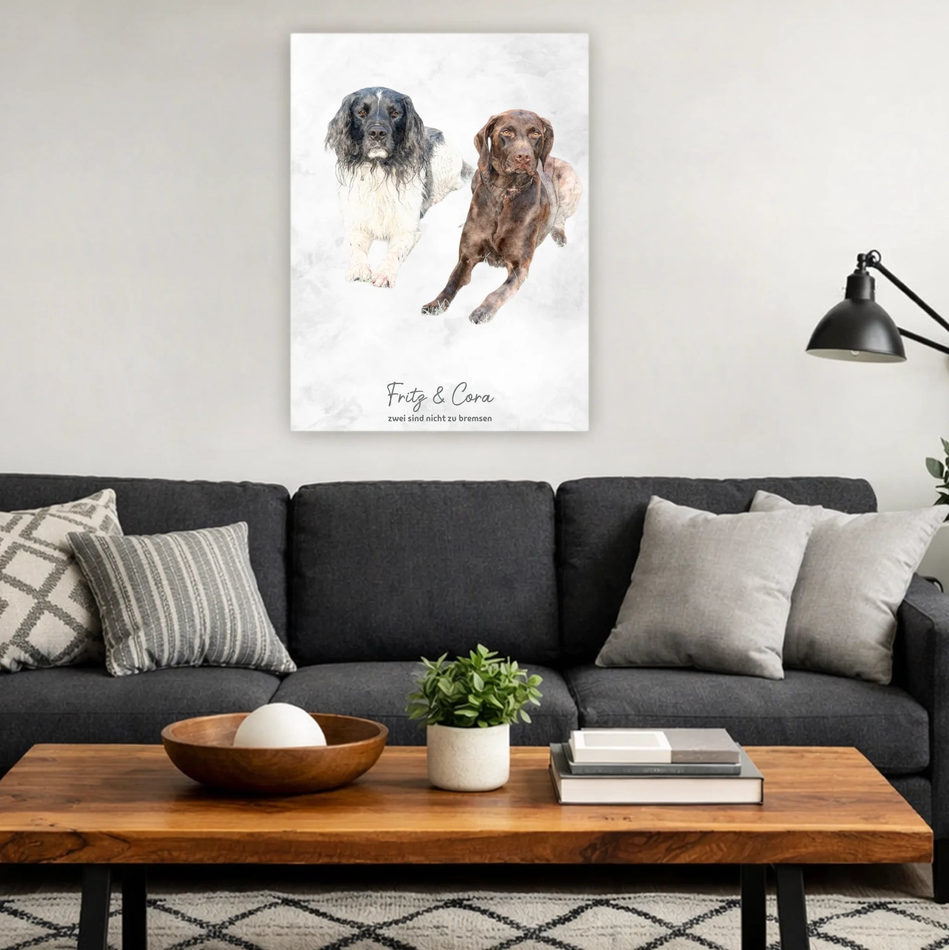 Personalisiertes Leinwand Bild im Aquarell-Syle