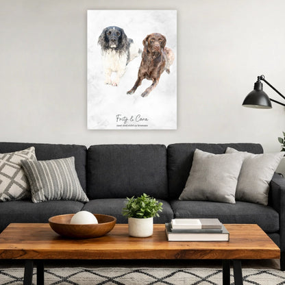Personalisiertes Leinwand Bild im Aquarell-Syle