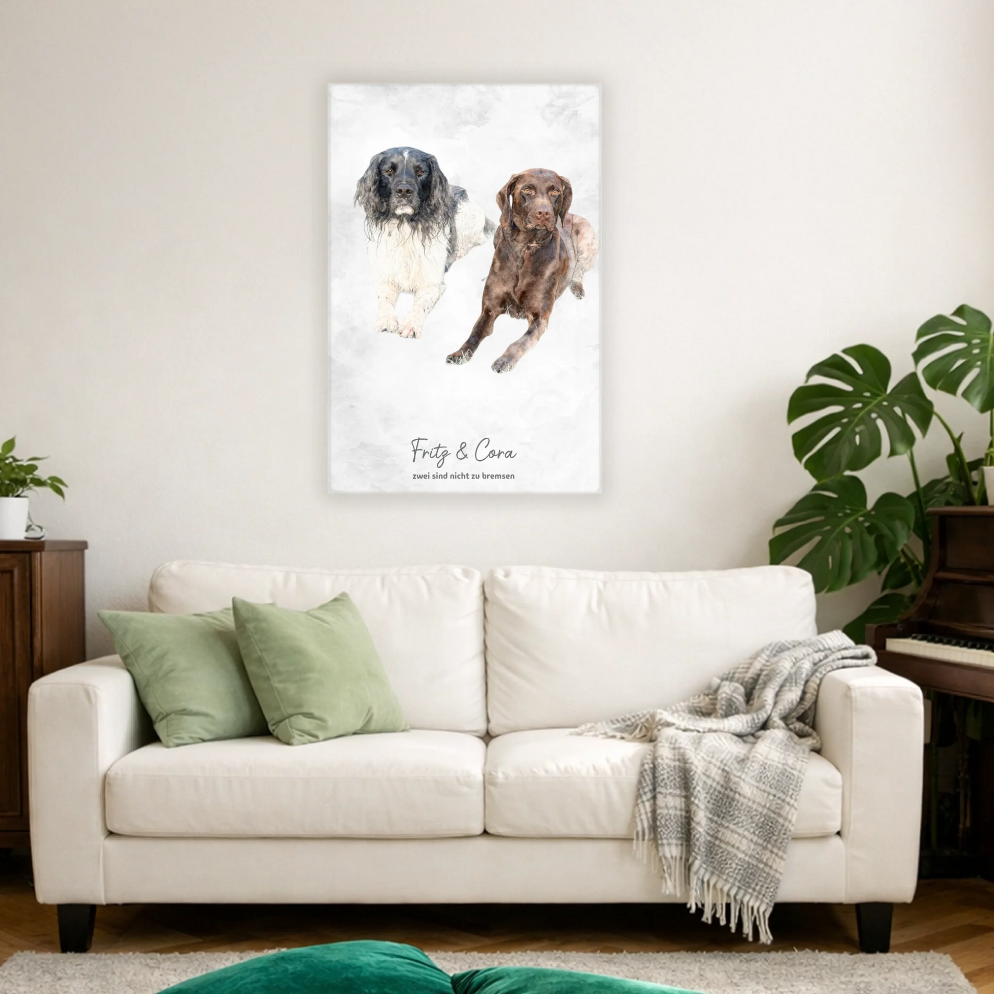 Personalisiertes Leinwand Bild im Aquarell-Syle