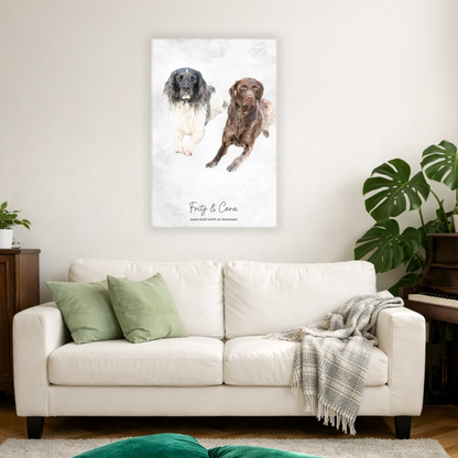 Personalisiertes Leinwand Bild im Aquarell-Syle