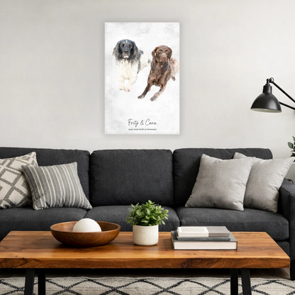 Personalisiertes Leinwand Bild im Aquarell-Syle