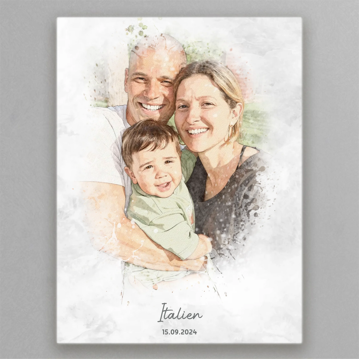 Personalisiertes Leinwand Bild im Aquarell-Syle