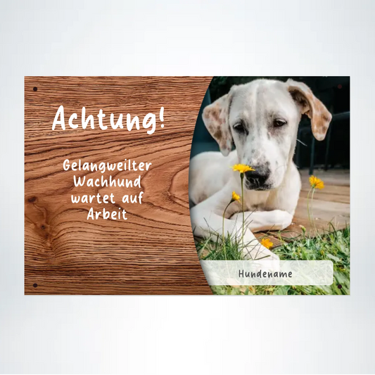 Schild Hund personalisierbar